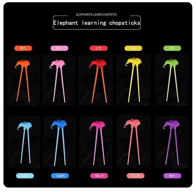 1 Pair Chopsticks for Sushi Baby Kids Cartoon Food Sticks Easy Use Fun Learning Training Helper Dishes Dinner Game Kitchen tools