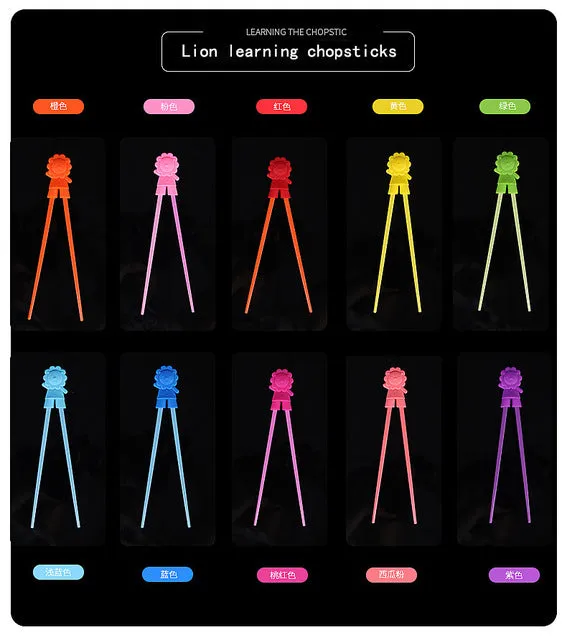 1 Pair Chopsticks for Sushi Baby Kids Cartoon Food Sticks Easy Use Fun Learning Training Helper Dishes Dinner Game Kitchen tools