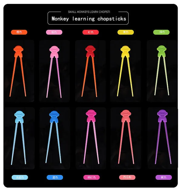 1 Pair Chopsticks for Sushi Baby Kids Cartoon Food Sticks Easy Use Fun Learning Training Helper Dishes Dinner Game Kitchen tools