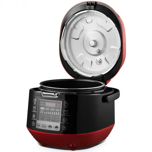 12-in-1 Multi-use Programmable Electric Pressure Cooker Non-stick Pot-Red