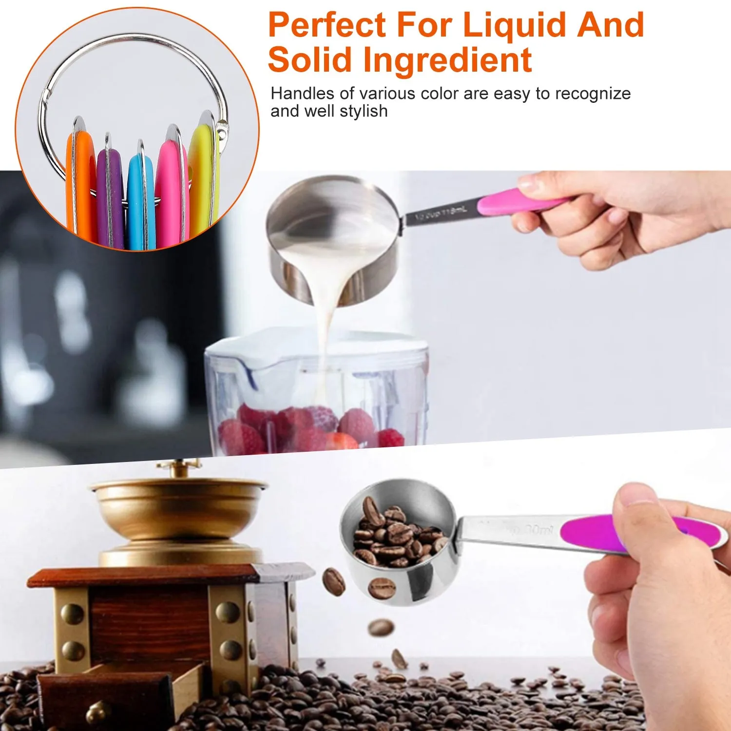 12-Piece: Stainless Steel Measuring Cups Spoons Set