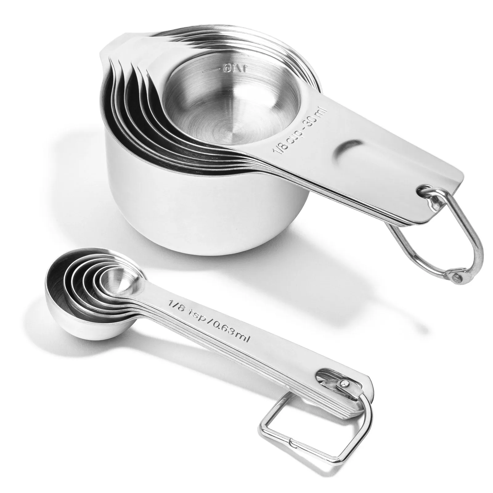 13-Pack, Stainless Steel Measuring Spoon & Cup Set by Last Confection
