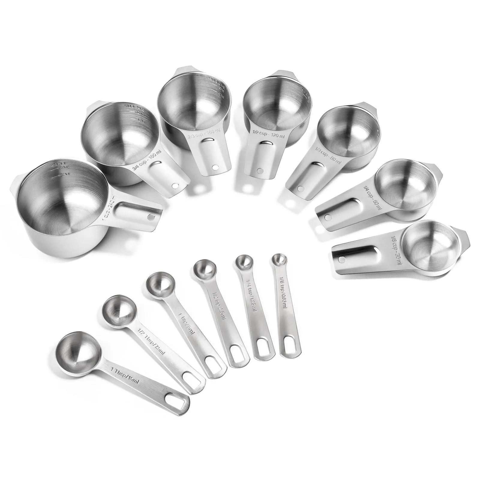 13-Pack, Stainless Steel Measuring Spoon & Cup Set by Last Confection
