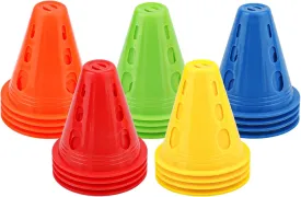 20pcs Small Soccer Cones, 3.07 Inch Mini Drill Practice Cones Field Markers Agility Cones for Basketball Football Athletic and Footwork Kids Fitness Practice Training Equipment(Multicolor)