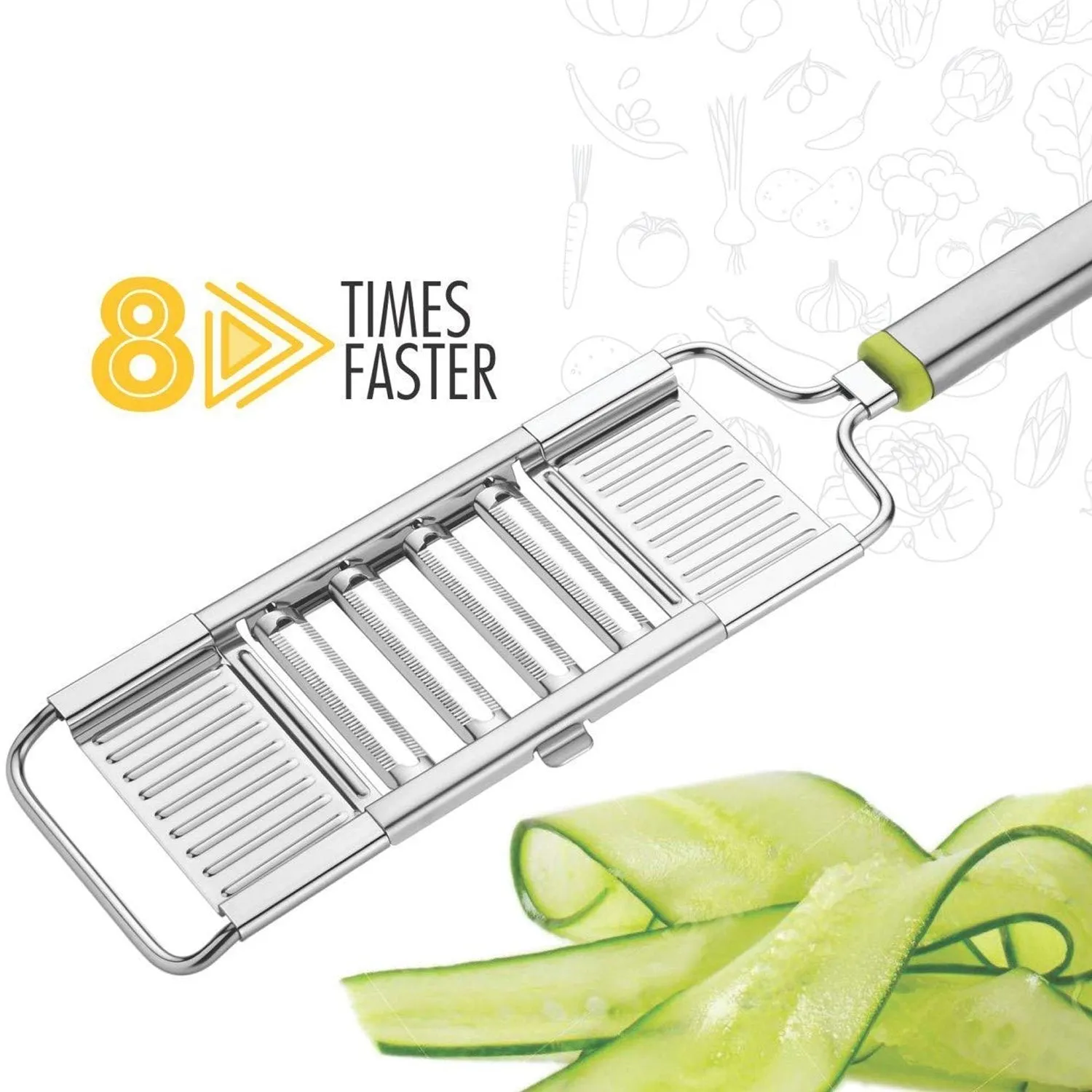 2598 Multipurpose 3 in1 Stainless Steel Grater and Slicer