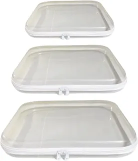 3 PCS Clear Hard Shell Zipper Case, Clear Zipper Pouches Hard Shell, Portable, Can Be Used to Store Makeup Tools, Toiletries, Toys, Snacks, Pencil Cases, Packing Cubes For Diaper Bag