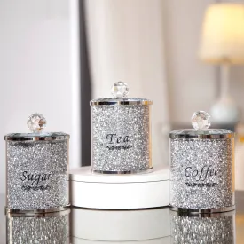 3PC Coffee, Tea, Sugar Canister Set.