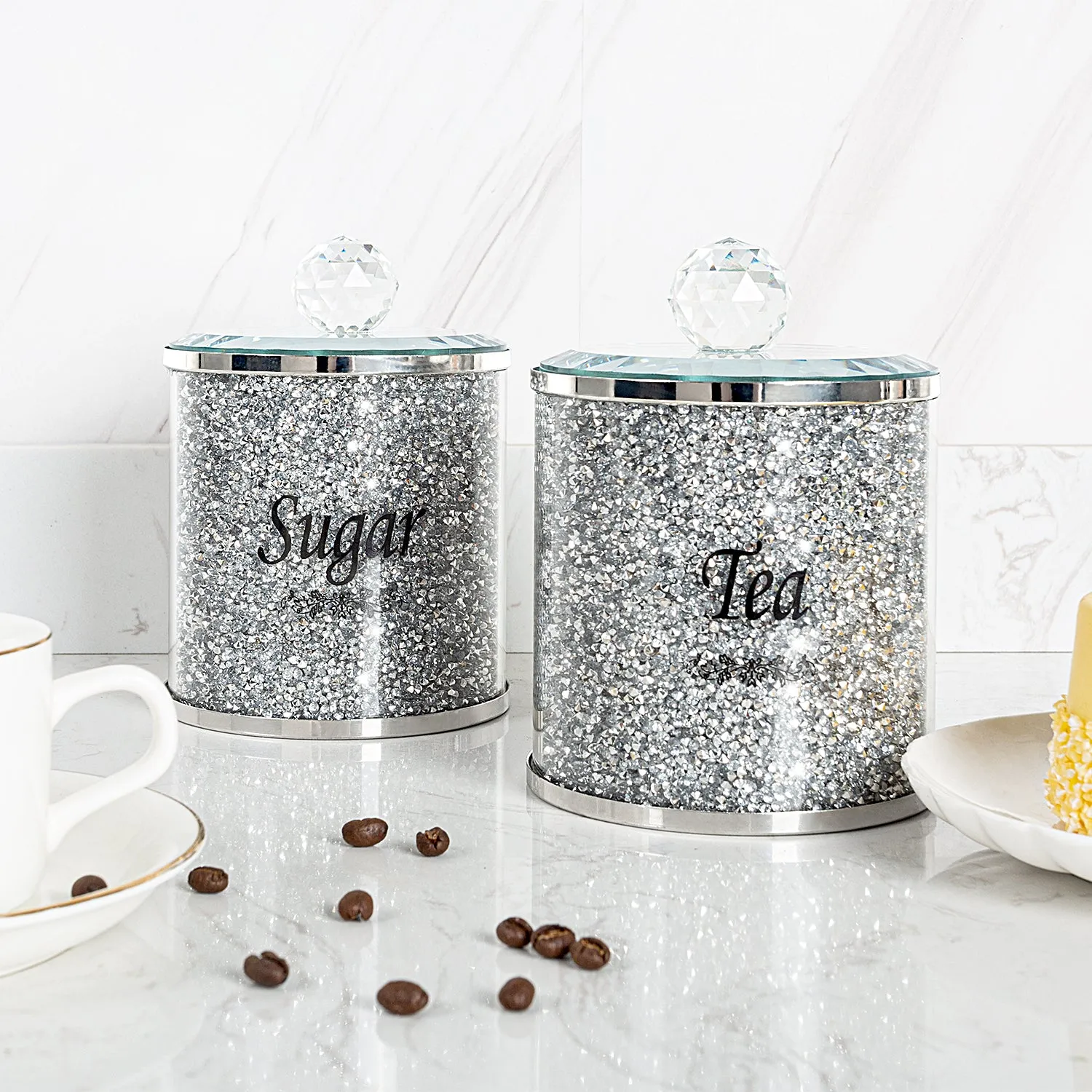 3PC Coffee, Tea, Sugar Canister Set.