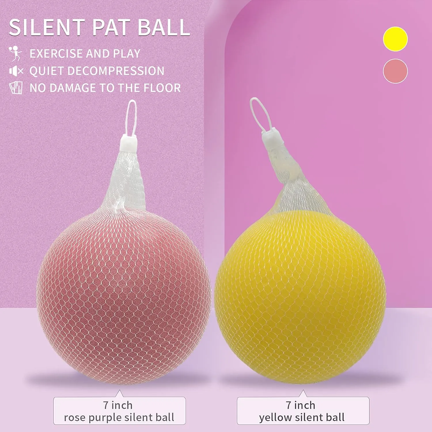 7-Inch Uncoated High Density Foam Ball - for Over 3 Years Old Kids Foam Sports Balls - Soft and Bouncy, Lightweight and Easy to Grasp Foam Silent Balls are Safe for Younger Children