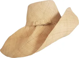 Adamma: Authentic African Hand Made Natural Madagascar Big Brim Raffia Sun Hat