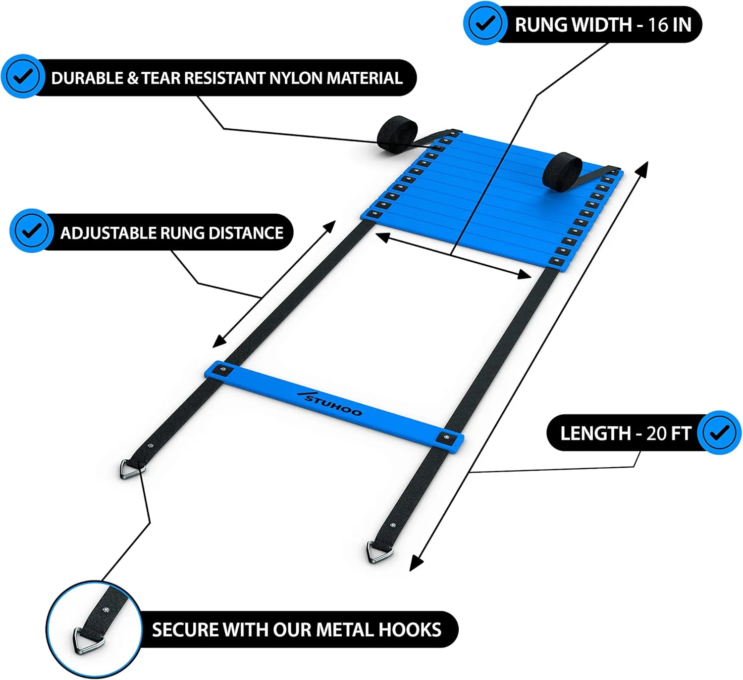 Agility Training Equipment Set |Soccer Training Equipment for Kids | Agility Ladder Speed Training Equipment with Bag | Football Training Equipment for Youth, Cones for Footwork