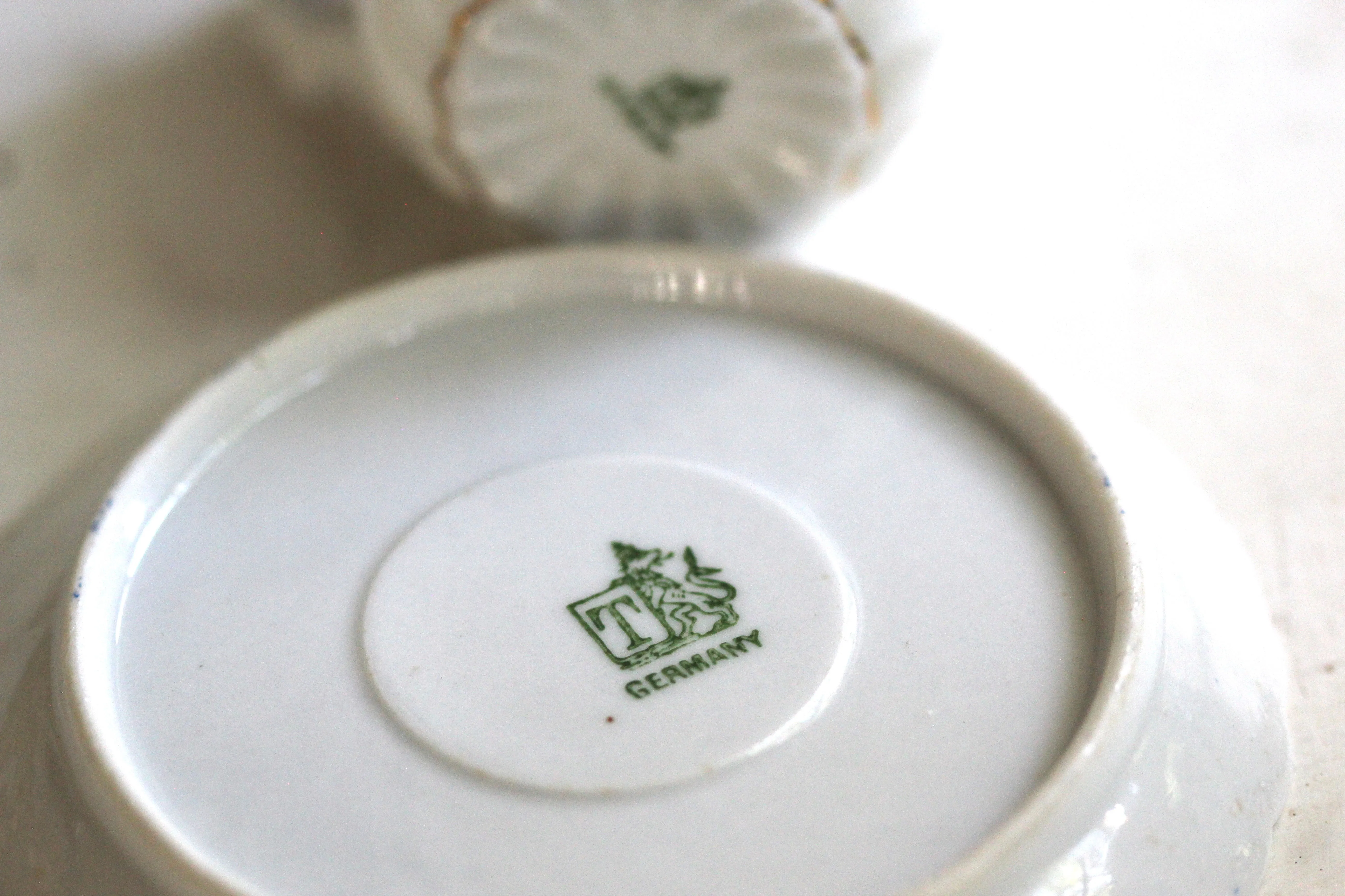 Antique Blue Floral Tea Cup