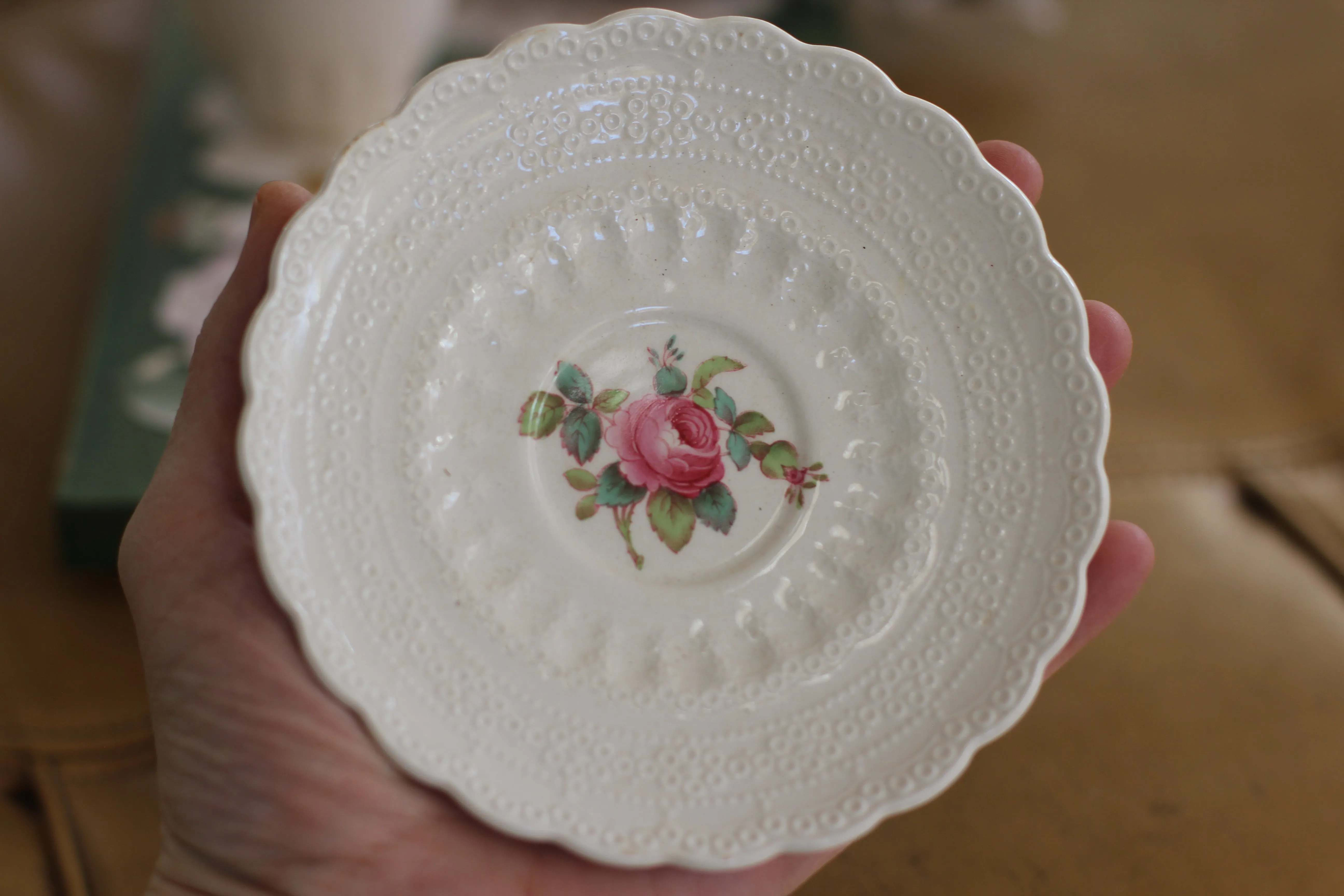 Antique Floral Spode Jewel Copeland Cup & Saucer