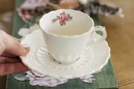 Antique Floral Spode Jewel Copeland Cup & Saucer
