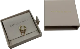 Astrid & Miyu Crystal Chain Drape Ear Cuff In Sterling Silver 18kt Gold Plate