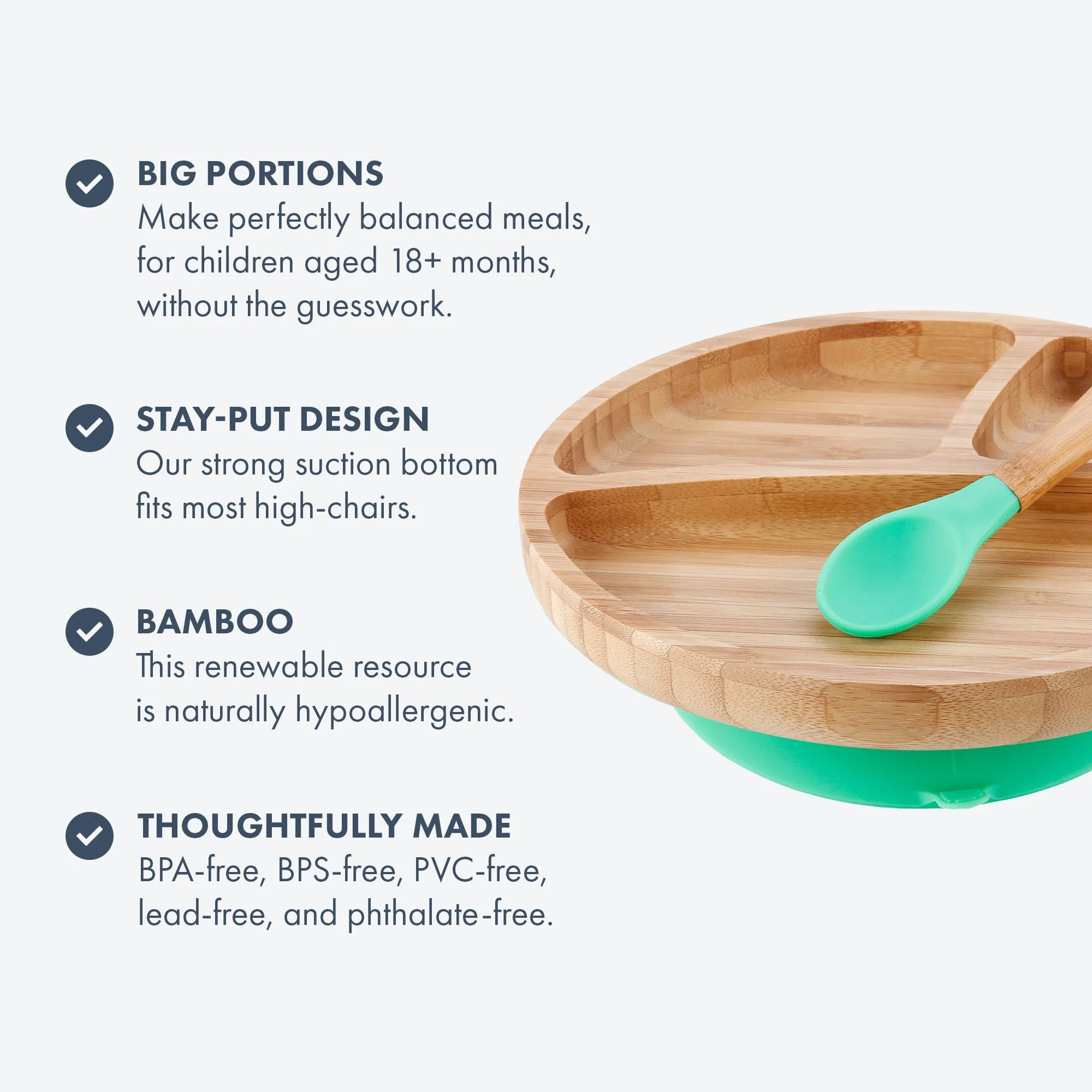 Avanchy Bamboo Toddler Plate & Spoon - Magenta