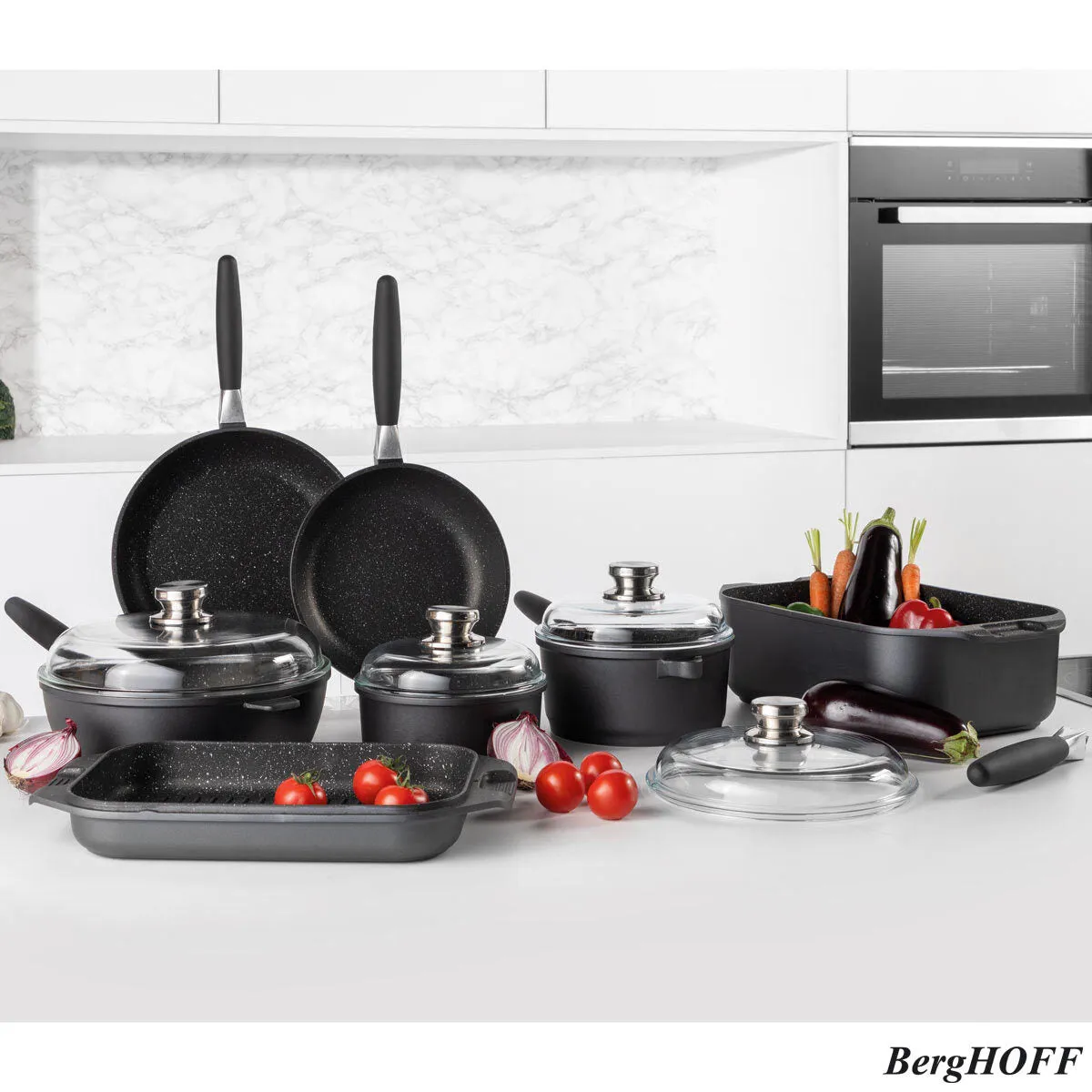 BergHOFF Eurocast Non-stick 11 Piece Cookware Set cook lightweight