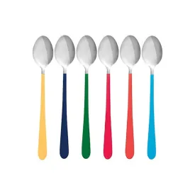 Bialetti Long Spoons with a Pop of Colour, Set of 6