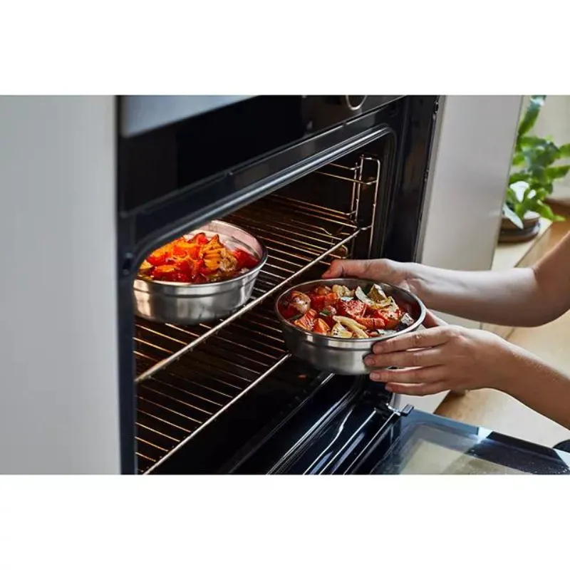 Black & Blum Round Microwaveable Multifunction Food Bowl Stainless Steel Small