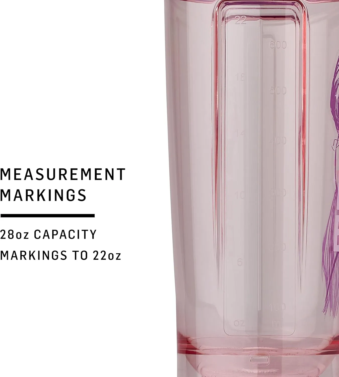 BlenderBottle Disney Princess Shaker Bottle Pro Series, Perfect for Protein Shakes and Pre Workout, 28-Ounce, Strongest Of Them All, Snow White