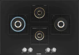 Bosch PNI7B6F10I Series 6 Gas hob 75 cm Tempered glass, Black