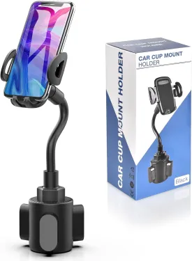 Car Cup Holder Phone Mount, Adjustable Gooseneck Cup Holder Cradle Car Mount for Cell Phone iPhone 11 Pro/11 Pro Max/11/X/Xs/Xs Max/8/8Plus,Samsung,Huawei,LG, Sony, Nokia (Black)