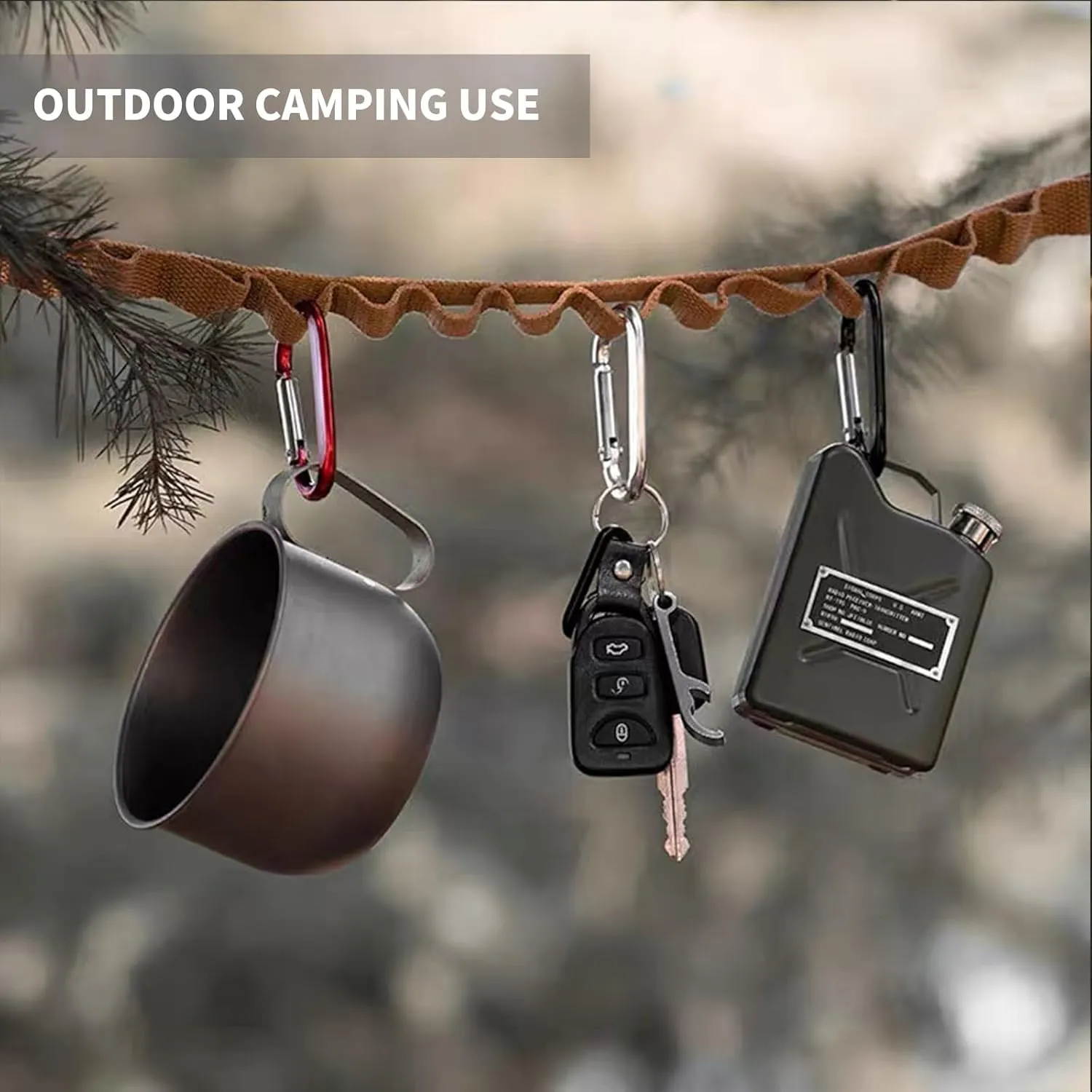 Carabiner Clips, Carabiner for Keys, Pets Leash Harness, Camping, Keychain Accessories, Small Durable