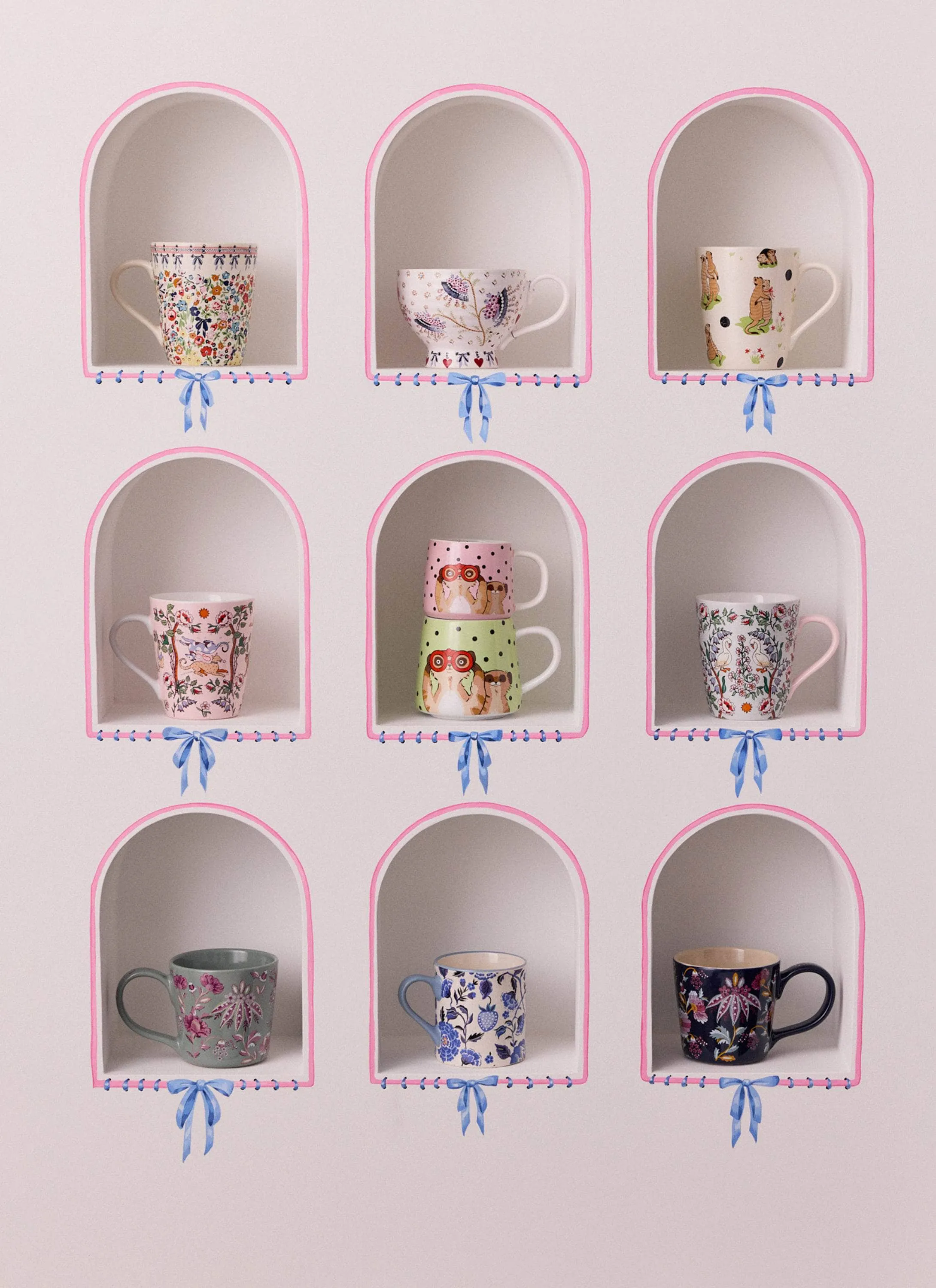 Cath Kidston Friendship Gardens Dolly Mug - Sage