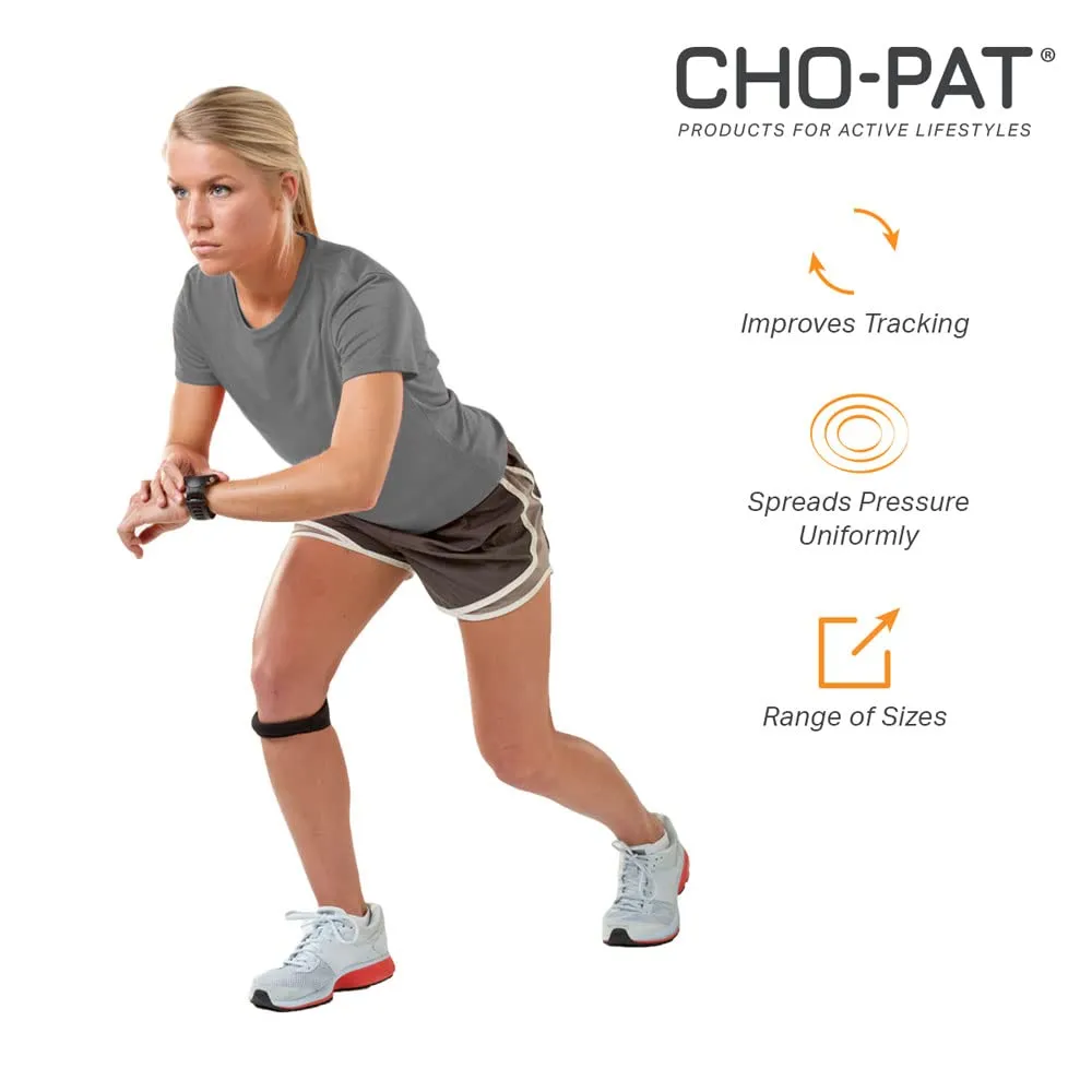 Cho-Pat Original Knee Strap, Patella Support for Runners Knee, Jumpers Knee, Osgood Schlatters, and Chondromalacia, Tan, Small