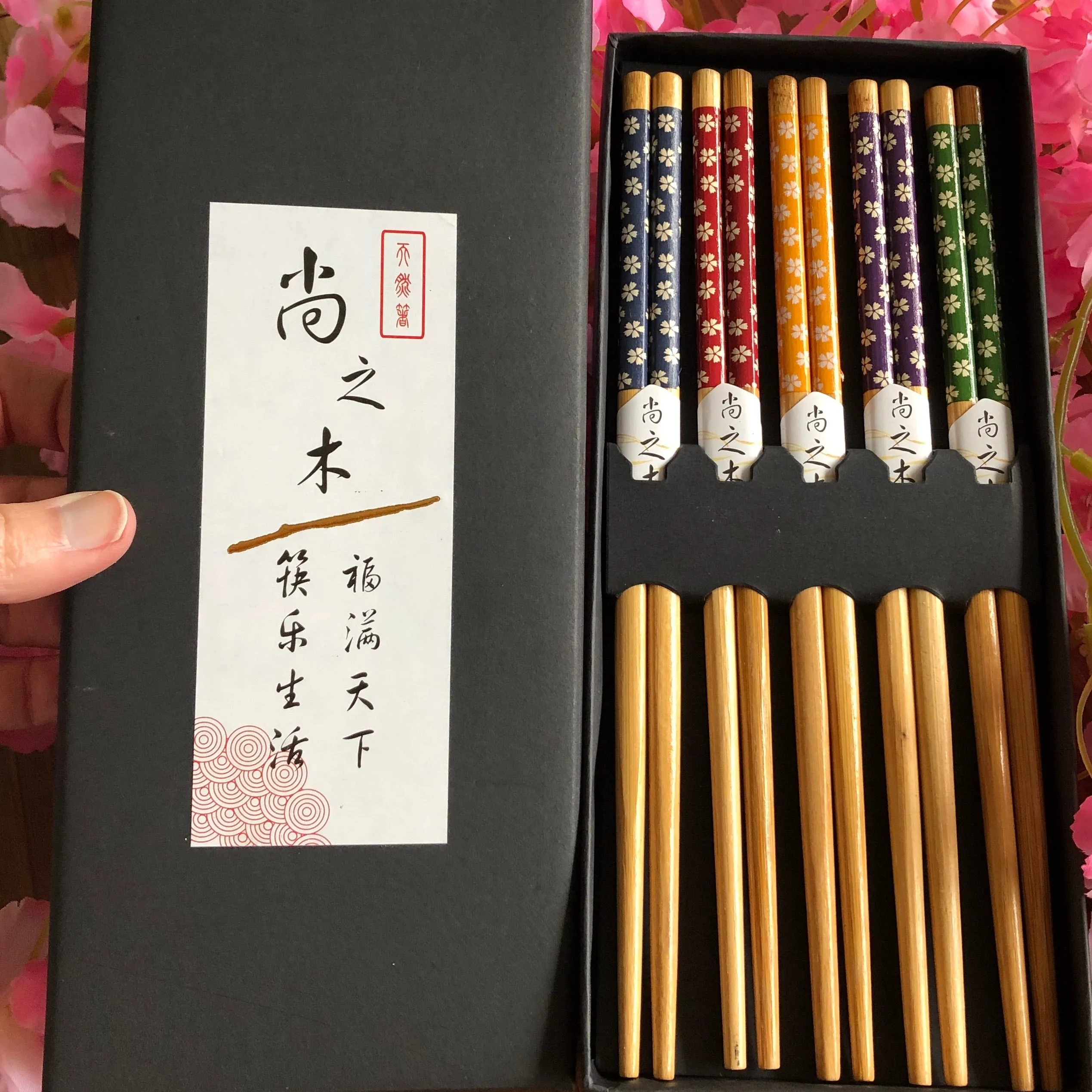 Chopstick Gift Set - Cherry Blossom Flowers