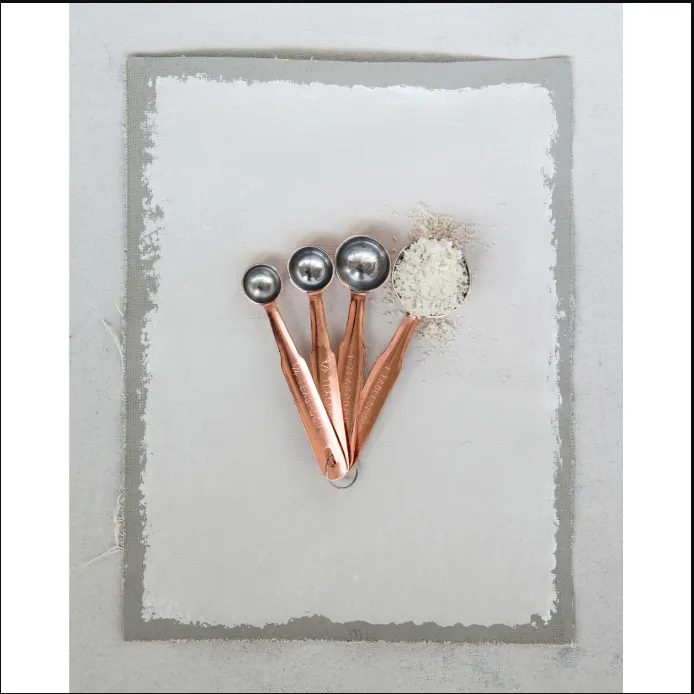 Copper Finished Stainless Steel Measuring Spoons, Set of 4