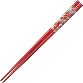 Cranes on Red Japanese Style Chopsticks