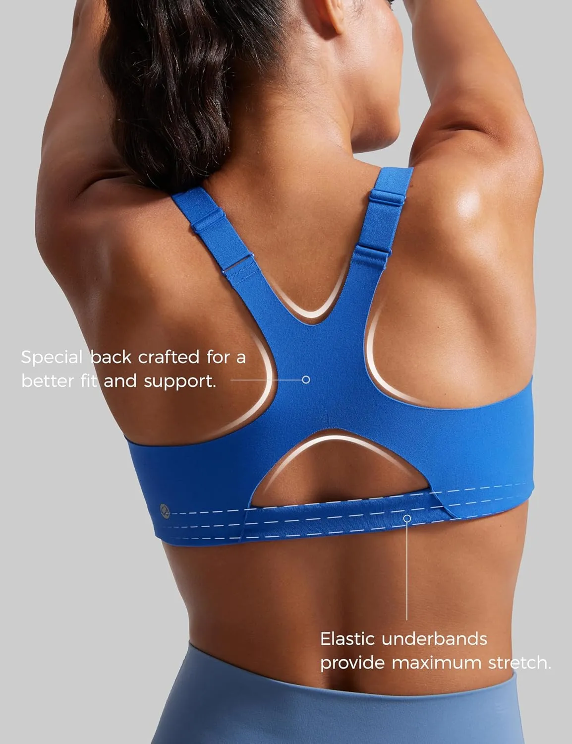 CRZ YOGA Butterlift Womens Racerback Padded Sports Bras - Medium Impact Scoop Neck Adjustable Straps Gym Workout Top
