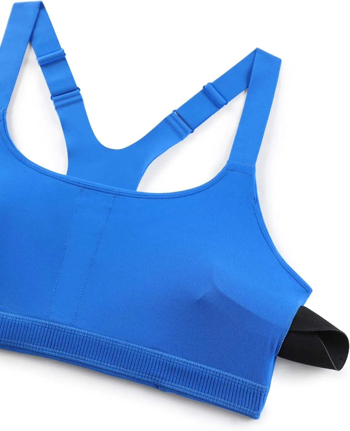 CRZ YOGA Butterlift Womens Racerback Padded Sports Bras - Medium Impact Scoop Neck Adjustable Straps Gym Workout Top
