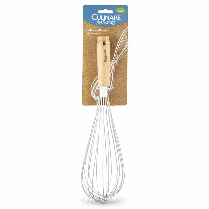 Culinare Naturals Bamboo Handle Whisk