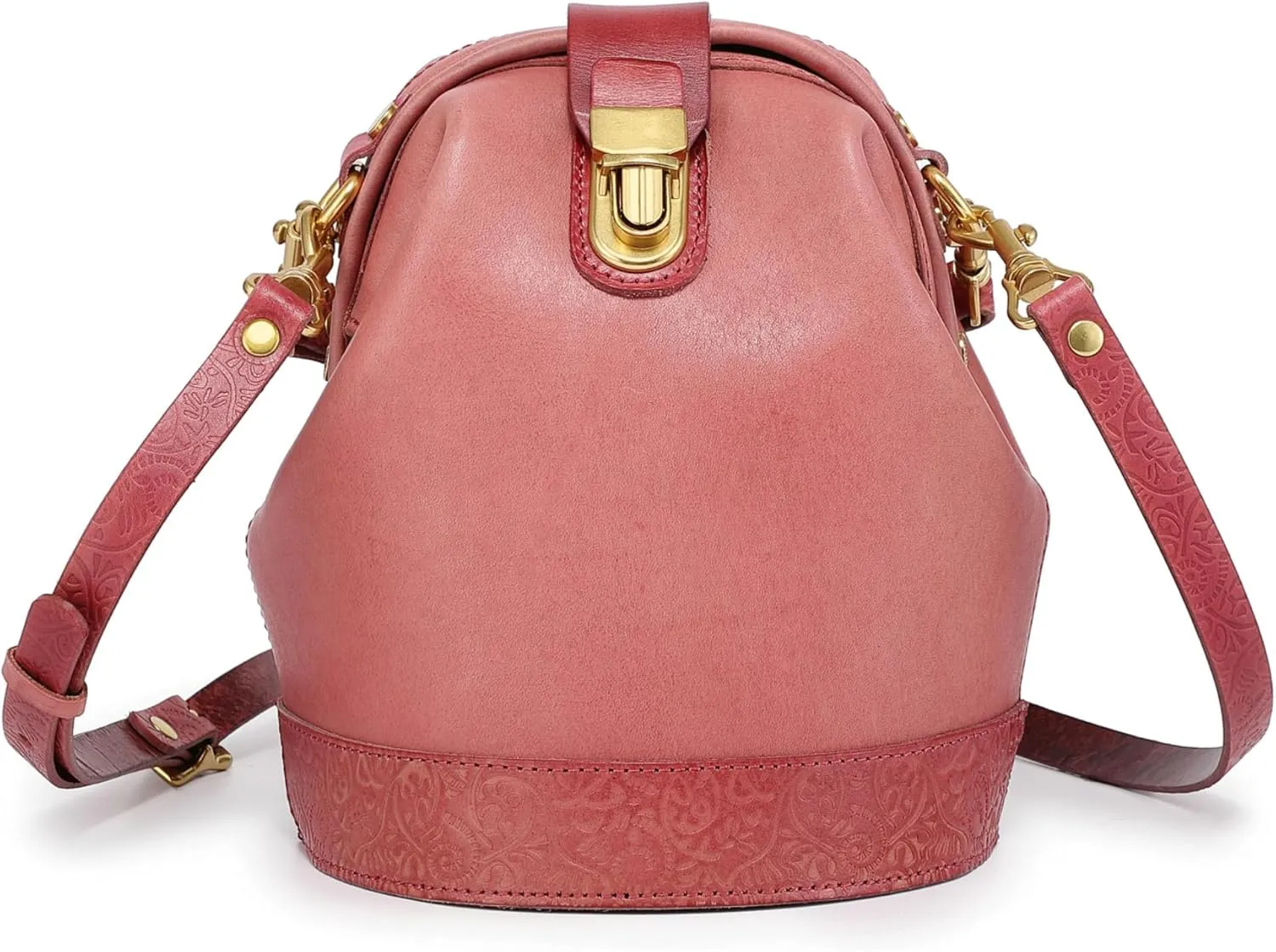Doctor Bucket Crossbody Handbag | Luxurious and Versatile Bag for Women | Genuine Cowhide Leather