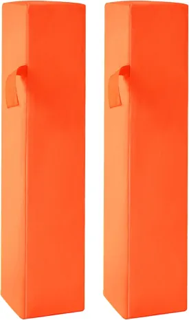 Football End Zone Pylons,18" x 4" x 4" Sand Weighted Anchorless Football Pylons Field Markers, Football Pylons Football Accessories for Sports Game Training