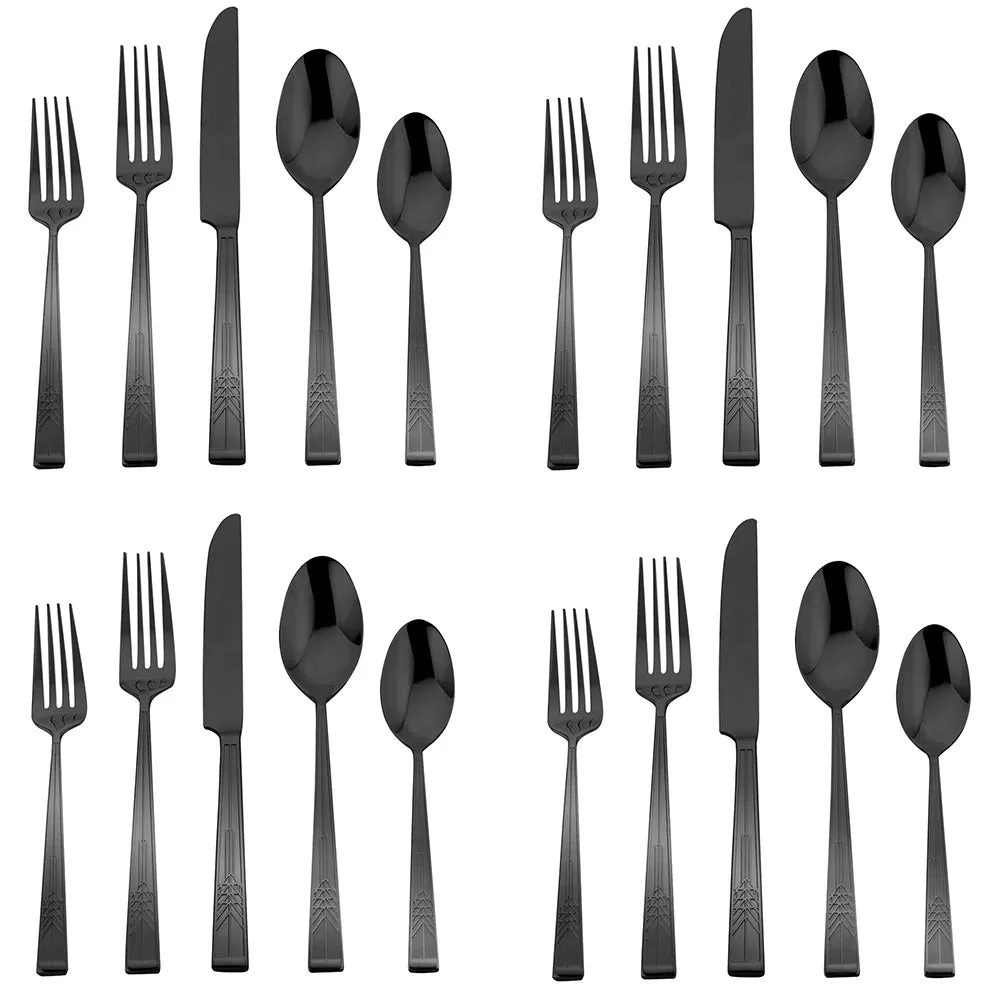 Frank Lloyd Wright Tree of Life Flatware Set - Black