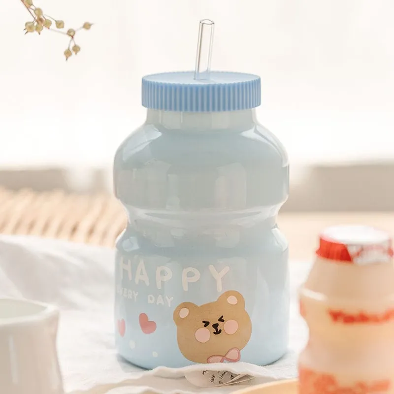Fruity Ceramic Milk Bottle Mug