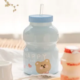 Fruity Ceramic Milk Bottle Mug
