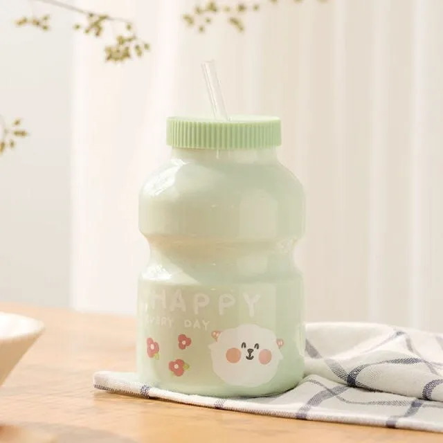 Fruity Ceramic Milk Bottle Mug