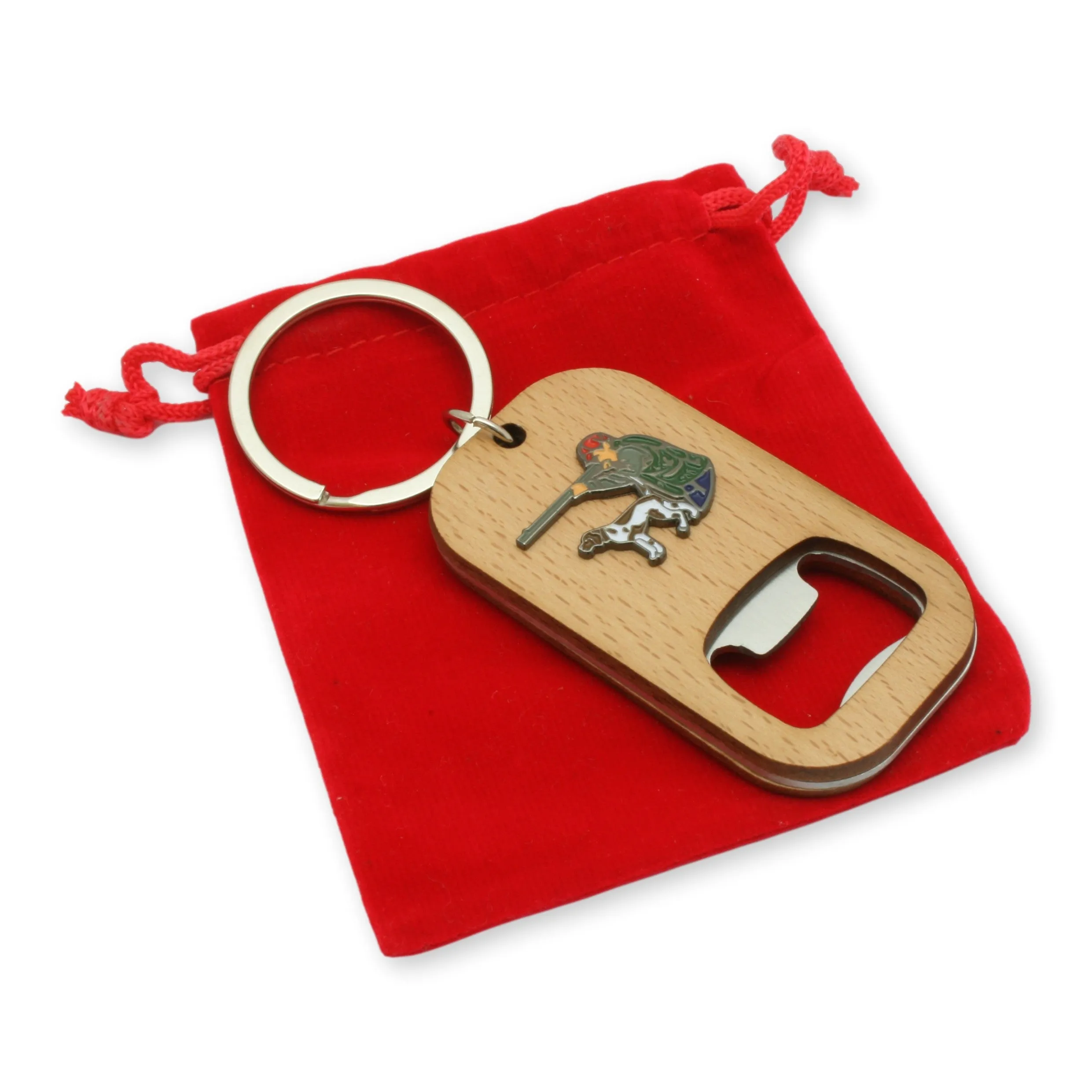 Game Shooter and Pointer Wooden Keyring Bottle Opener