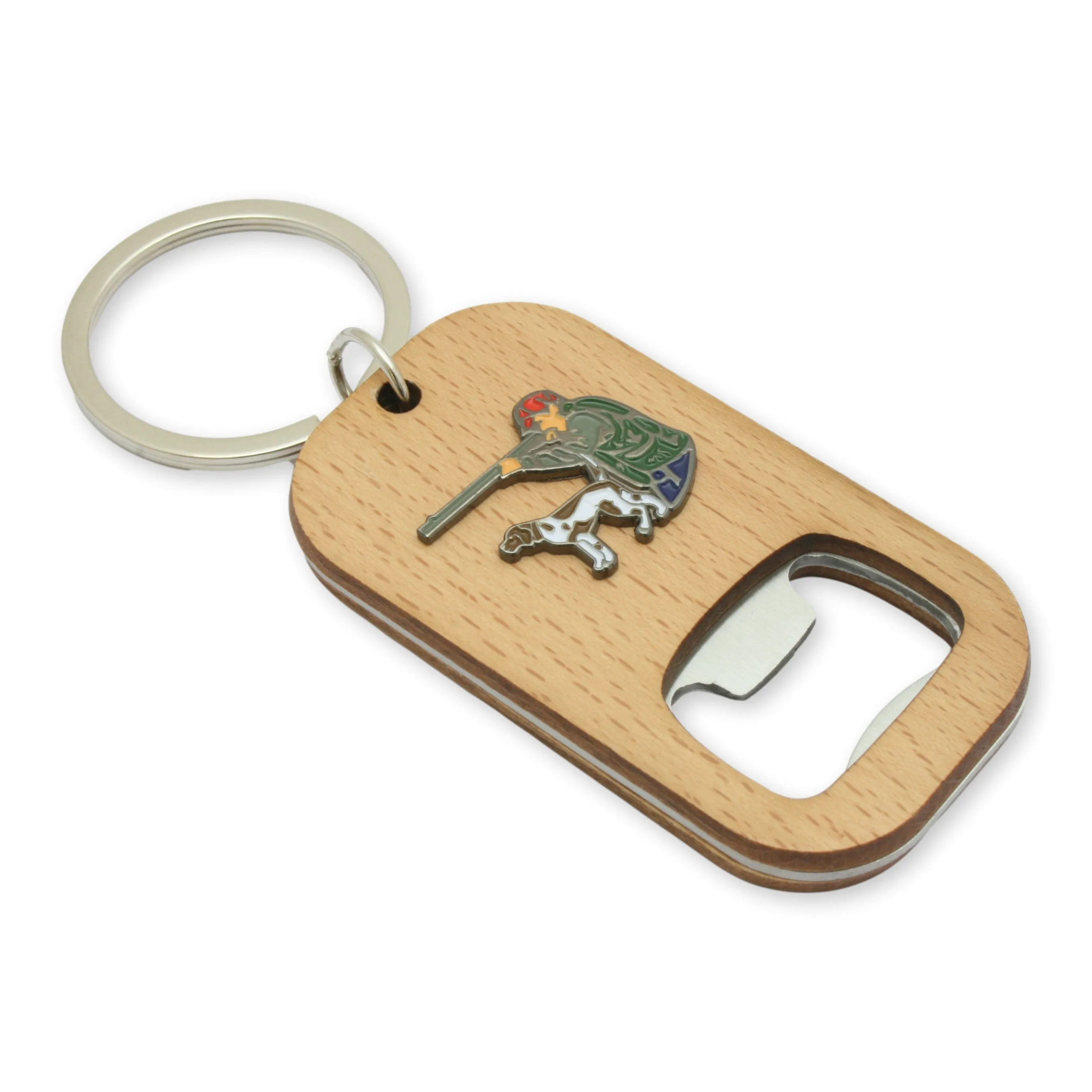 Game Shooter and Pointer Wooden Keyring Bottle Opener