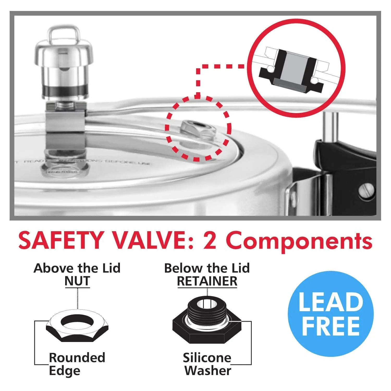 Hawkins Pressure Cookers Safety Valve from 1.5 Litre to 14 Litre, Black, Standard (HSFValce)