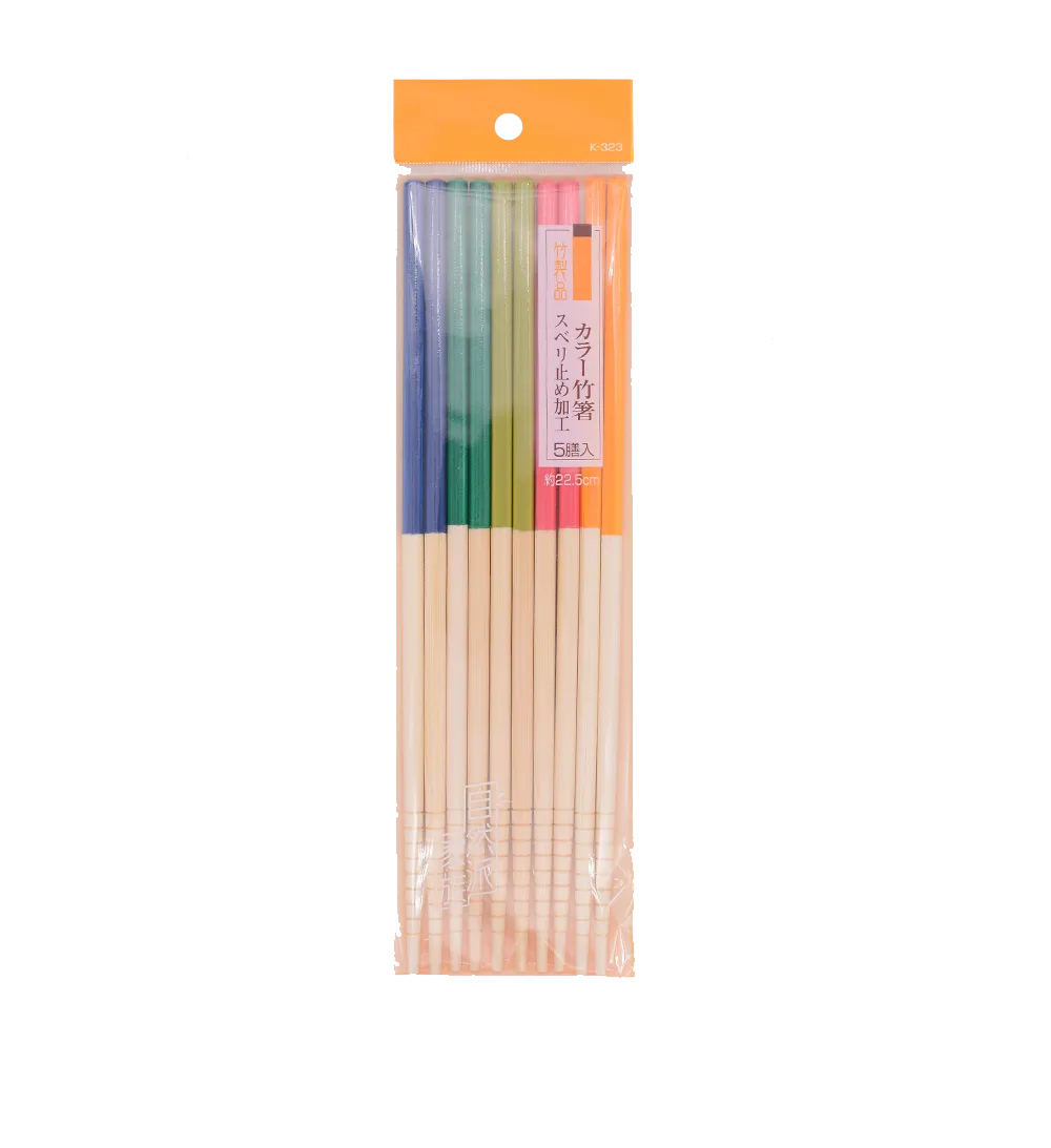 Josho Colour Bamboo Chopsticks 5P 22.5cm
