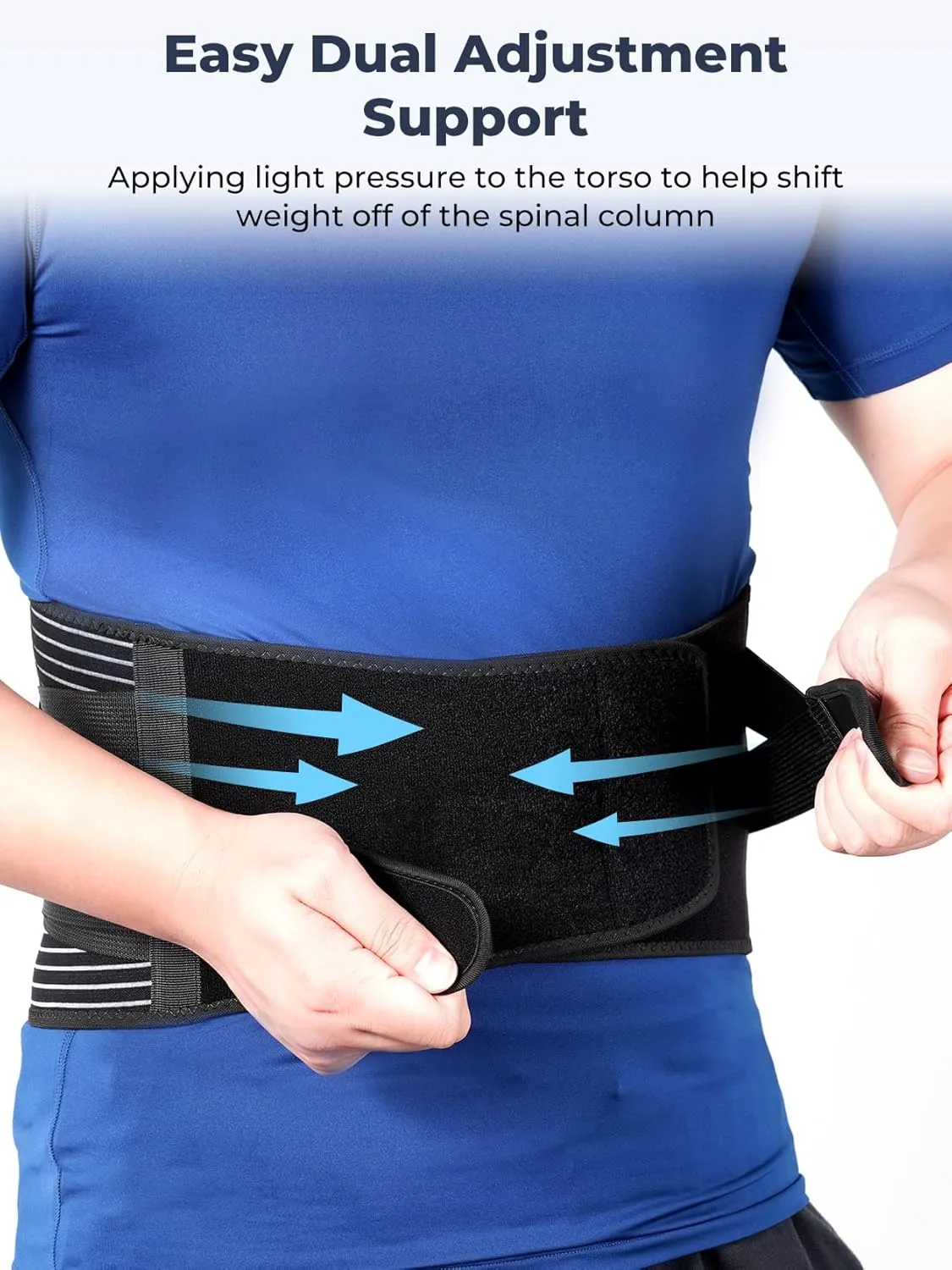KKM Back Brace for Lower Back Pain Relief - Herniated Disc, Sciatica, Scoliosis, Breathable Back Support Belt, Lower Back Brace with Removable Lumbar Pad for Men & Women, M