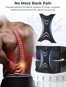 KKM Back Brace for Lower Back Pain Relief - Herniated Disc, Sciatica, Scoliosis, Breathable Back Support Belt, Lower Back Brace with Removable Lumbar Pad for Men & Women, M