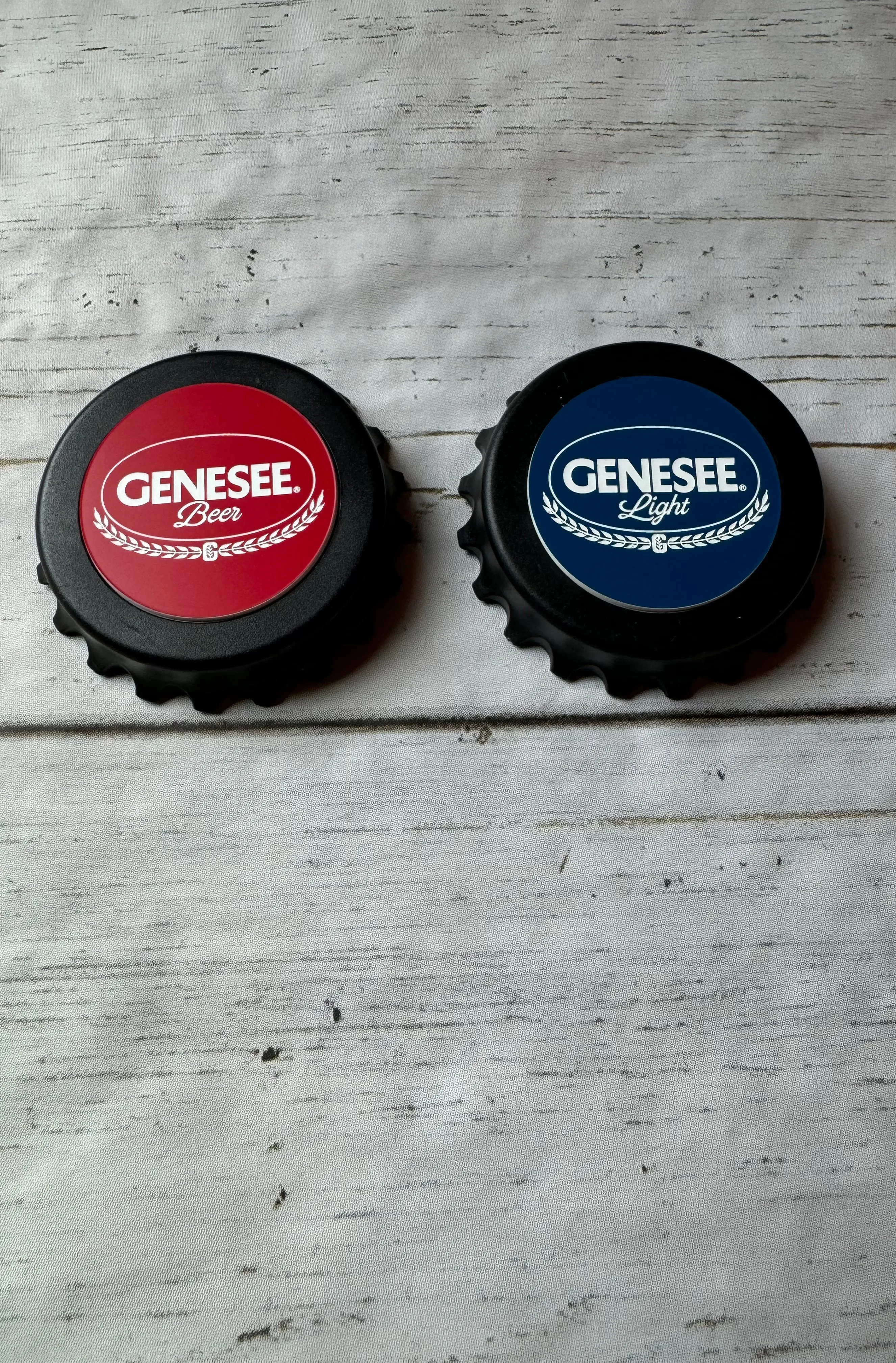 Large Genesee and Genesee light Magnetic bottle cap opener