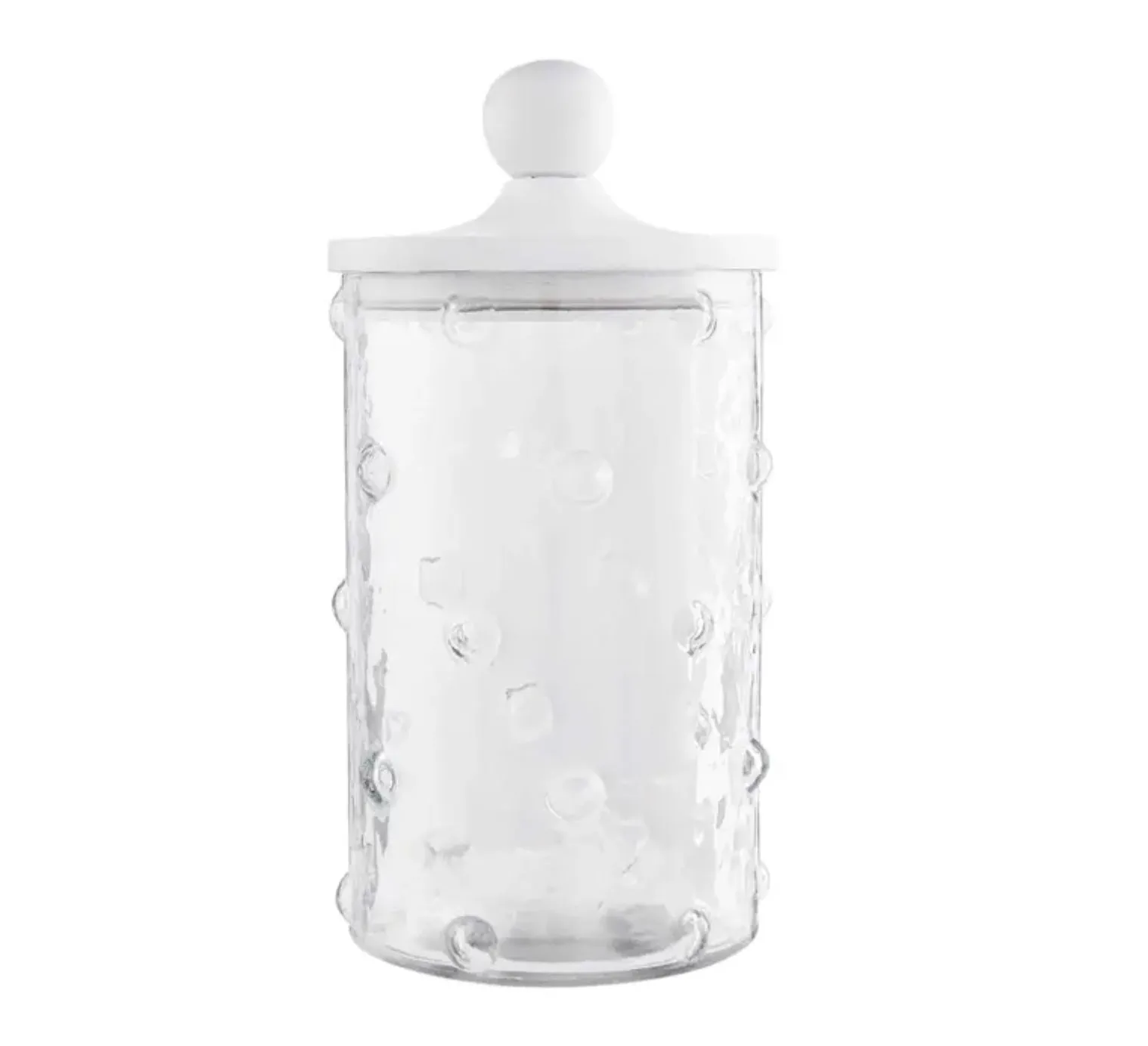 Large Hobnail Glass Canister