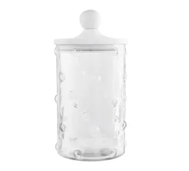 Large Hobnail Glass Canister